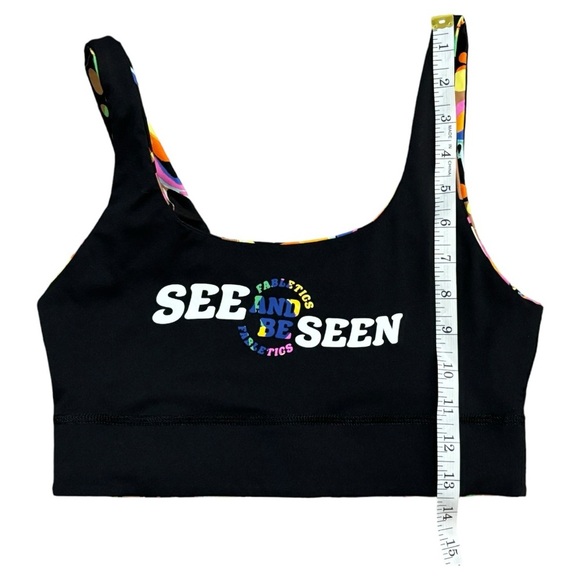 Fabletics Harlyn Midi Medium Impact Sports Bra Reversible Kaleidoscope Sz S - Picture 9 of 11
